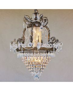 Crystal Chandelier-Hand Forged-Wrought Iron