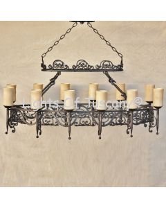 Gothic Chandelier-Hand Forged-Wrought Iron Pot rack
