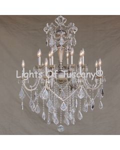 Solid brass candelabra crystal chandelier