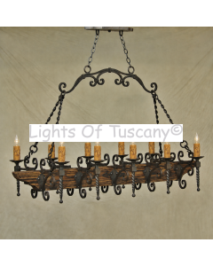 Spanish Revival chandelier, wrought iron chandelier, wood beam chandelier, Spanish chandelier, Spanish Colonial chandelier, rustic wood chandelier, wrought iron wood chandelier, Hacienda chandelier, Mediterranean chandelier, Tuscan chandelier, Old World c