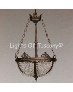Solid brass candelabra crystal chandelier 