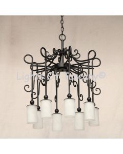 1595-8 Wrought Iron Mediterranean Style Chandelier