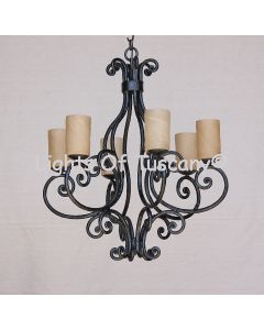 1614-6 Rustic Tuscan Style Chandelier