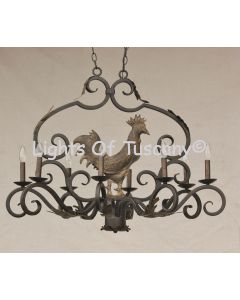 1820-6 Rustic Farmhouse Wrought Iron Chandelier