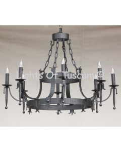 1622-8 Spanish Style Wrought Iron Chandelier