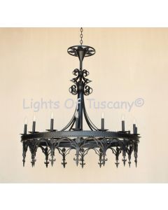 1627-16 Iron Chandelier