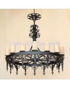 1627-16GLS Iron Chandelier
