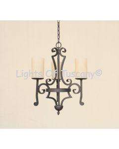 1628-3GLS Iron Chandelier