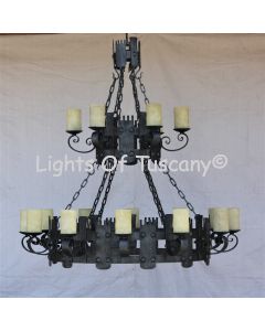 Medieval Castle Style Chandelier Gothic Tuscan Iron