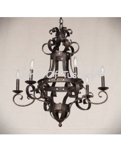 1740-6 Wrought Iron Country Italian Style Chandelier