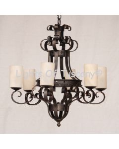 1741-6 Wrought Iron Country Italian Style Chandelier