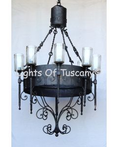 Mediterranean Style Chandelier, Spanish Style Chandelier, Rustic Chandelier, Wrought Iron Chandelier, Gothic Iron Chandelier, Large Iron Chandelier, Entryway Chandelier, Oil Rubbed Bronze Chandelier, Antique Chandelier, Old World Chandelier