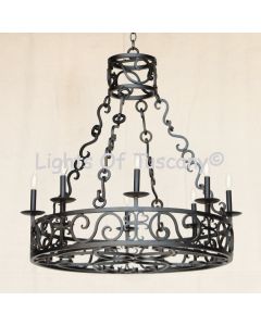 Spanish Revival Chandelier, Mediterranean Chandelier, Dining Room Chandelier, Classic Style Chandelier, Spanish Wrought Iron Chandelier, dining room chandelier, entryway chandelier, candelabra chandelier, LED chandelier