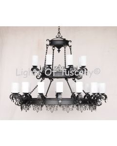1846-24 Wrought Iron Chandelier