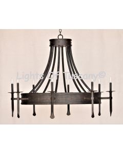 1948-8 Transitional Style Wrought Iron Chandelier