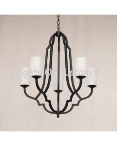 1960-5GL Wrought Iron Contemporary Style Chandelier