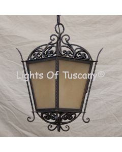 pendant-lighting-hanging-Hand-Forged Wrought Iron/ Spanish Revival lantern