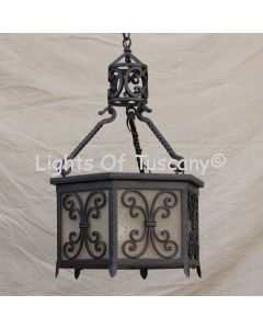 pendant-lighting-hanging-Hand-Forged Wrought Iron/ Tuscan Mediterranean pendant