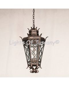 2037-3 Wrought Iron Italian Mediterranean Hanging Lantern