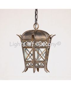 2038-1 Wrought Iron Italian Tuscan Mediterranean Style Hanging Lantern