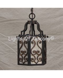 pendant-lighting-hanging-Hand-Forged Wrought Iron/ Tuscan lantern