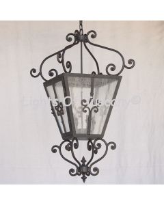2048-4 Rustic Tuscan Style Wrought Iron Hanging Pendant