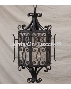 lantern-Mexican Hacienda-Hand-Forged Wrought Iron/ Spanish Revival lantern