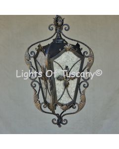 Hanging Lantern-Hand Forged-Wrought Iron/ Tuscan lantern
