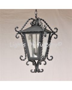 Spanish Style Hanging Lantern Outdoor Entry Way Wrought Iron Hanging Light