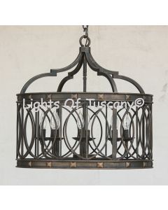 Transitional Wrought Iron Chandelier 2081-6