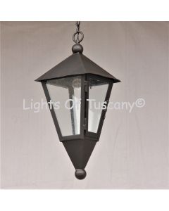 Tuscan Style Hanging Lantern Wrought Iron Entry Way Outdoor