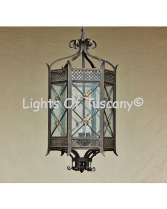 Hanging Lantern-Hand Forged-Wrought Iron/ Tuscan lantern