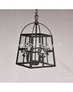 Hanging Tuscan Wrought Iron Lantern Style Rustic Light