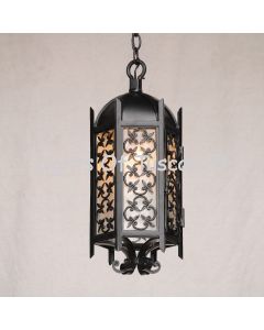 2134-1 Wrought Iron Spanish Style Hanging Lantern