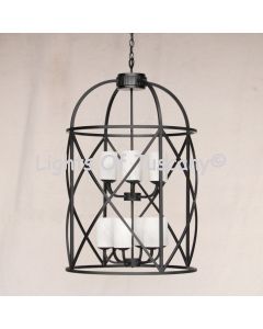 2352-6GL Wrought Iron Contemporary Hanging Lantern