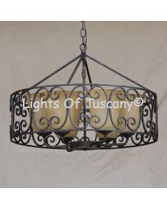 2370-6  Tuscan Country Wrought Iron  chandelier