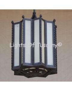 pendant-lighting-hanging-Hand-Forged Wrought Iron/ Contemporary lantern