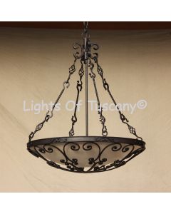 pendant-lighting-hanging-Hand-Forged Wrought Iron/ Tuscan pendant