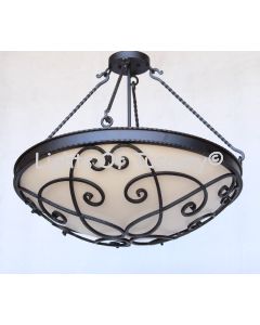 2431-6 Wrought Iron Spanish Style Bowl Light