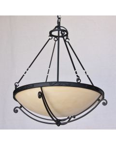 Transitional Spanish style hanging pendant bowl