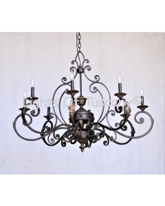 2506-8 Tuscan Mediterranean Style Iron Chandelier