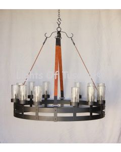 2608-8 Rustic Ranch Style Wrought Iron Style Chandelier 