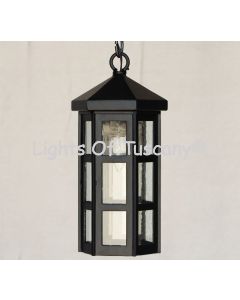 2610-1 Contemporary Spanish Style Wrought Iron Outdoor Hanging Lantern