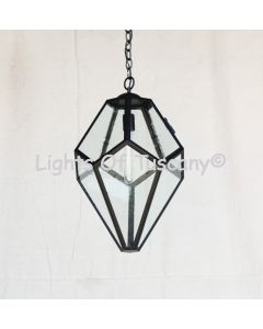 2700-1 Contemporary Modern Geometric Iron Hanging Pendant Lantern Light