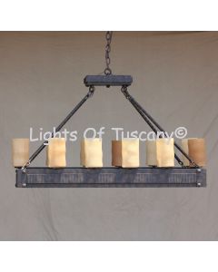 Linear Chandelier-Hand Forged-Wrought Iron	