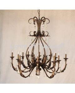 European Chandelier, Crystal Chandelier, Mediterranean Chandelier, Italian Crystal Chandelier, Italian Chandelier, Crystal Chandelier, Tuscan Chandelier with Crystals, Chandelier with Crystals,  