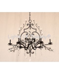 3121-6 Wrought Iron Italian Style Chandelier