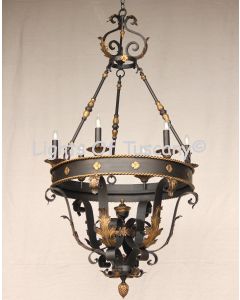 3158-6 Wrought Iron Italian Tuscan Mediterranean Style Chandelier