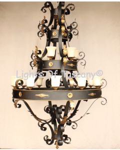3161-18ONX Mediterranean Iron Chandelier