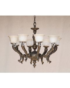 4265-8 Classic European Cast Brass Vintage Chandelier